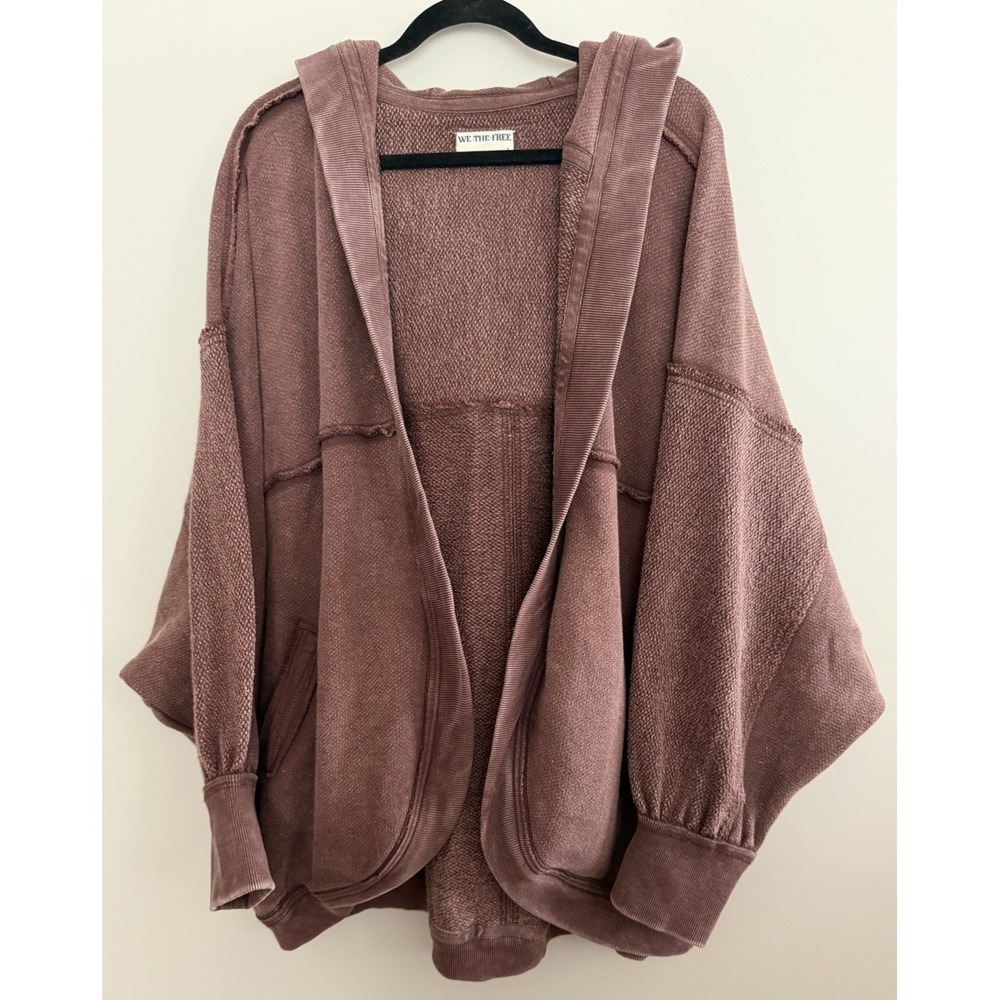 Free People We The Free Forever Yours Cardi Mauve Women's Size Large